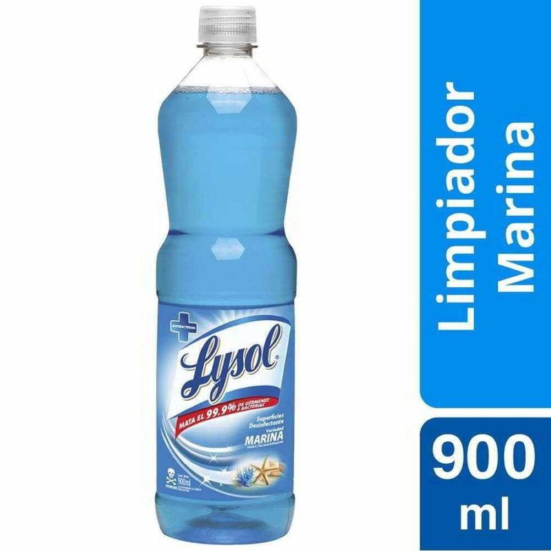 LYSOL - Limpiador Líquido Desinfectante Marina 900ml Lysol