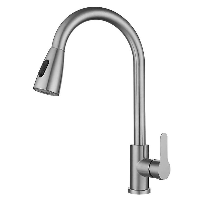 DETODOYMAS - Llave Monomando Lavaplatos Extensible Profesional Niquel DETODOYMAS