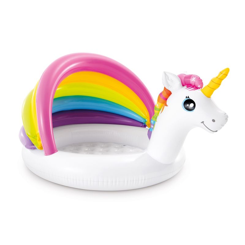 INTEX - Piscina Inflable Infantil INTEX con Parasol Unicornio