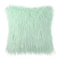 GENERICO - Funda Para Cojin Pelo Largo - Verde Agua