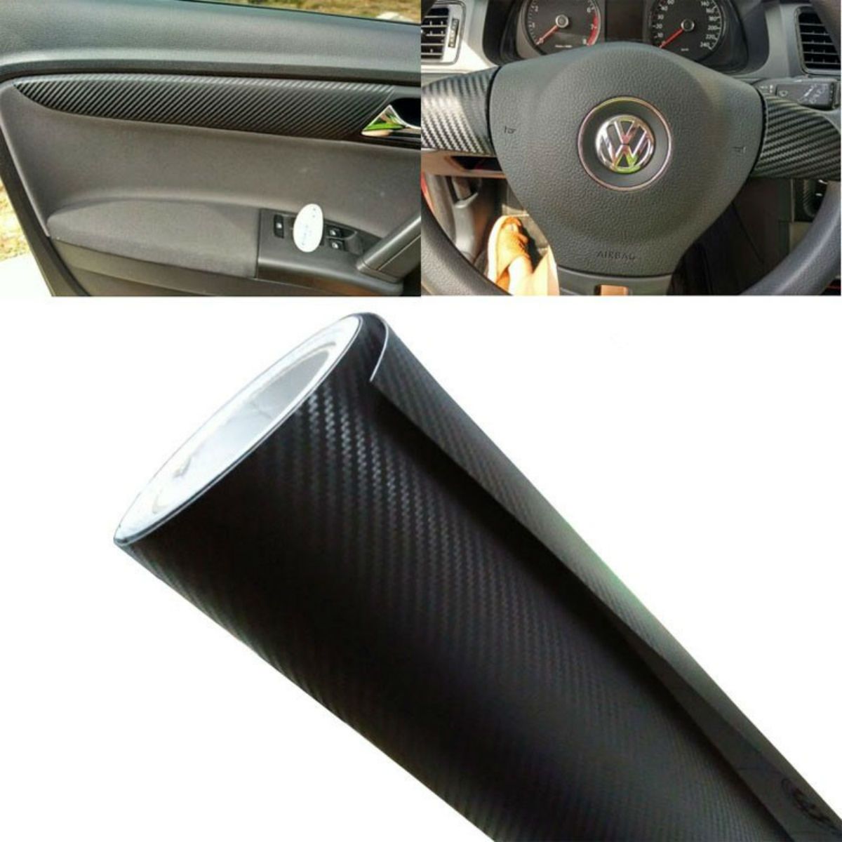 GENERICO - Papel Vinilo Fibra De Carbono 3d Universal Auto Karvas