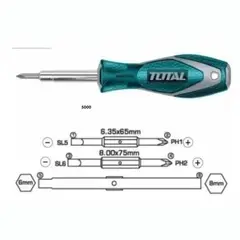 TOTAL TOOLS - Juego De Destornillador 6 En 1
