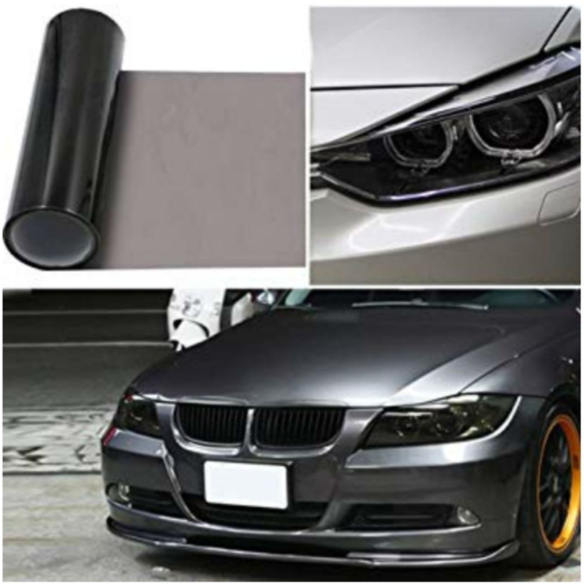 GENERICO - Vinilo Adhesivo Para Focos Opticos NEGRO AHUMADO Karvas