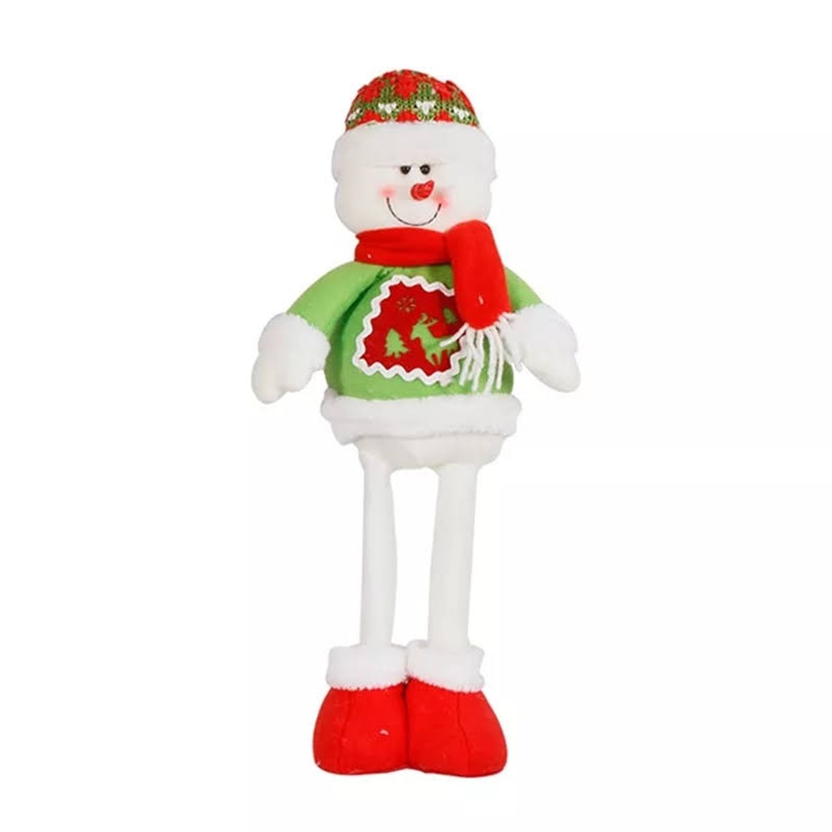 GENERICO - Pascuero Patas Largas Mono Navideño Retráctil Adorno Hombre Nieve