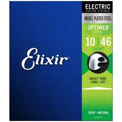 ELIXIR - Cuerdas para Guitarra Eléctrica Optiweb Light 10-46
