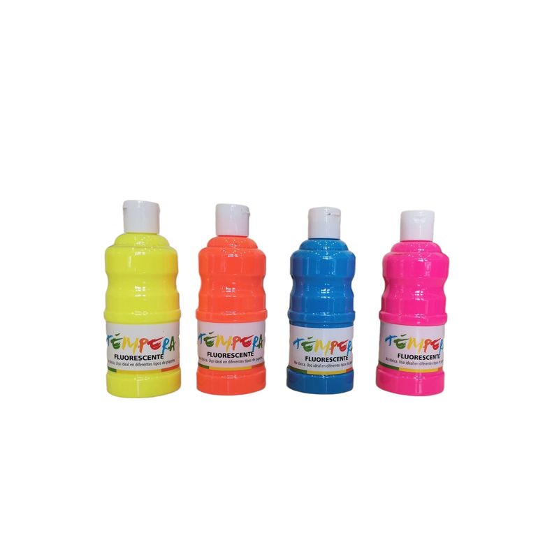SEIGARD - 4 Témperas Fluorescentes TEMP-4250F Multicolor