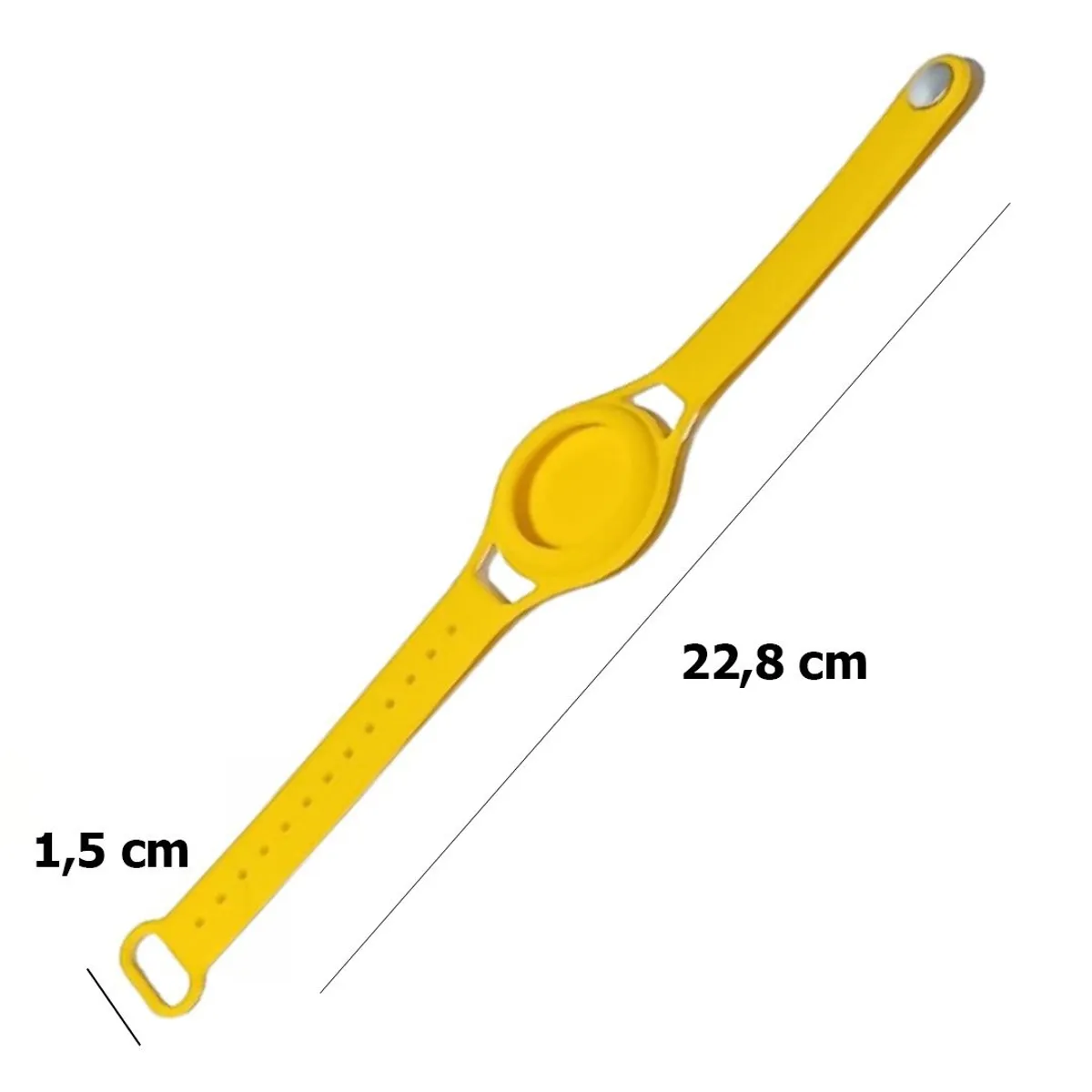 GENERICO - Collar Para Airtag Gatos Antipérdida Amarillo