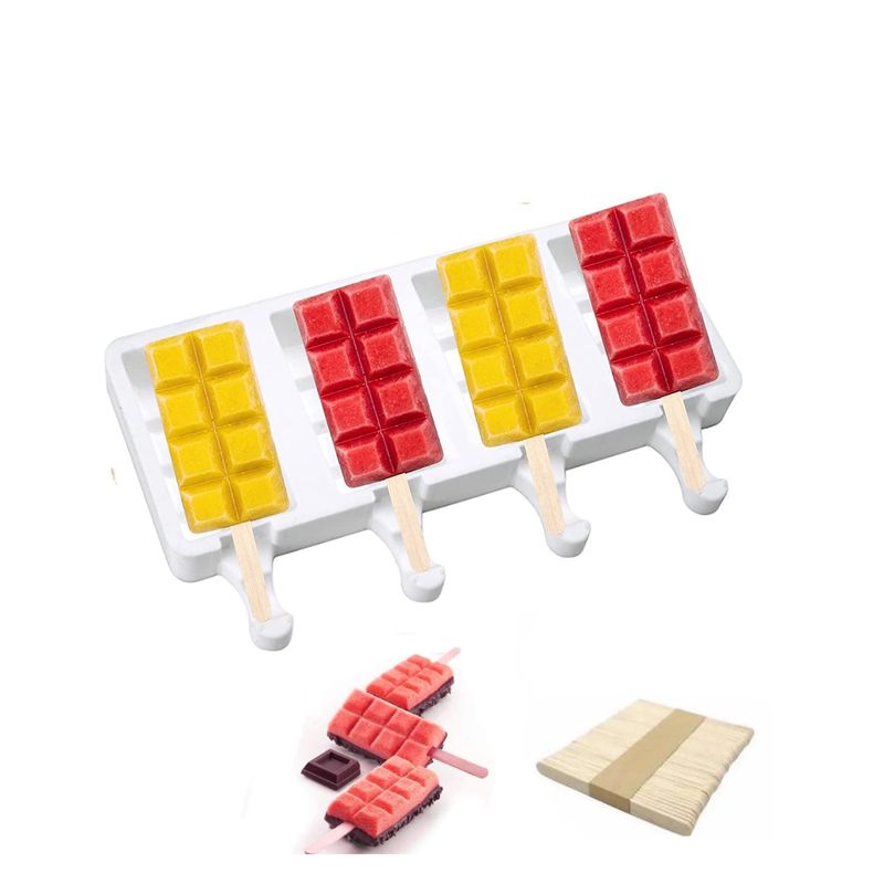 GENERICO - Moldes De Silicona Para Helados Molde Paletas Helado Pale051