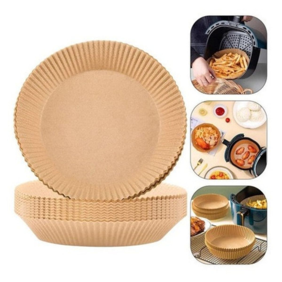 GENERICO - Papel Antiadherente para Freidora de Aire 50 unidades