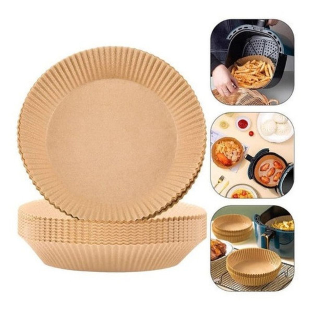 GENERICO - Papel Antiadherente para Freidora de Aire 50 unidades