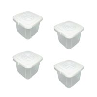 4 Contenedores Alimentos frascos comida 0.6 Lt. 2443 Blanco.