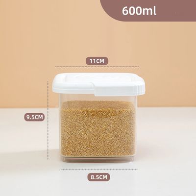 Imagen 2 del producto 4 Contenedores Alimentos frascos comida 0.6 Lt. 2443 Blanco.