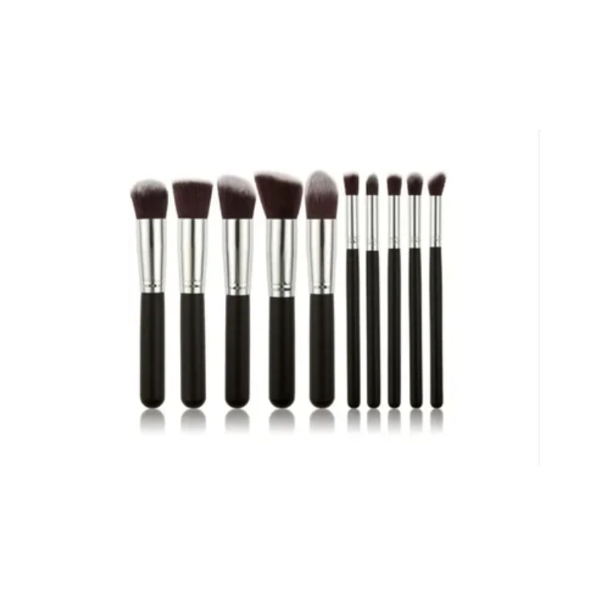 OFERTABKN - Set Brochas Maquillaje Profesional 10 Unidades Negro