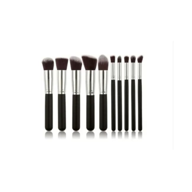 OFERTABKN - Set Brochas Maquillaje Profesional 10 Unidades Negro