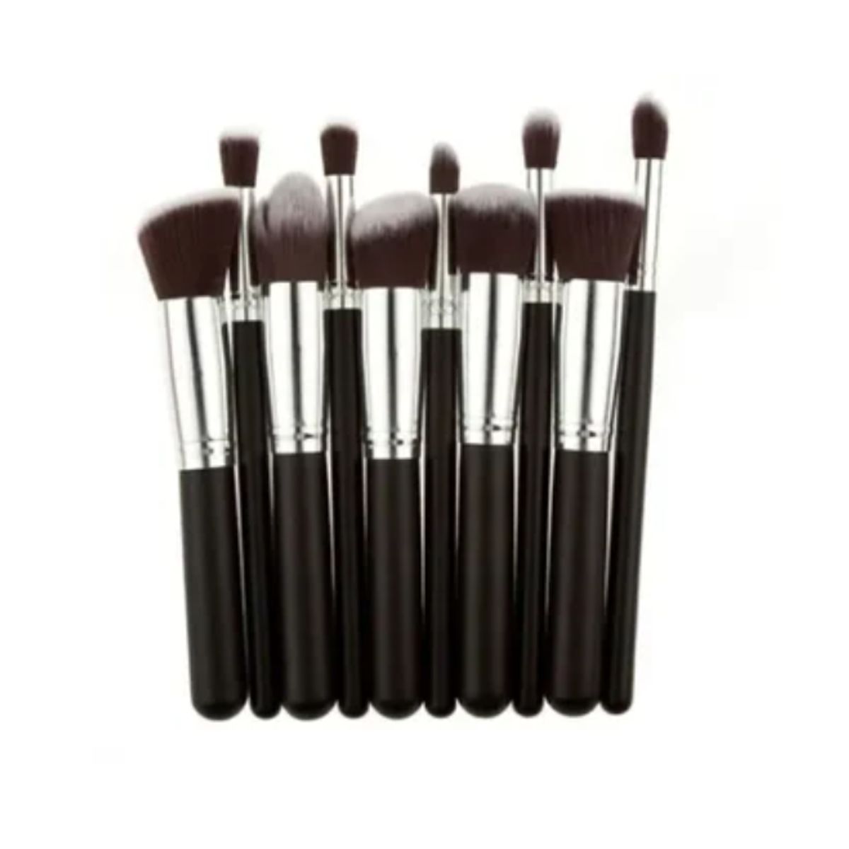 OFERTABKN - Set Brochas Maquillaje Profesional 10 Unidades Negro