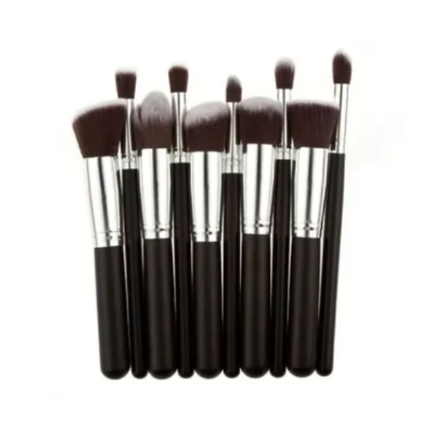OFERTABKN - Set Brochas Maquillaje Profesional 10 Unidades Negro