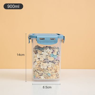 Imagen 2 del producto 4 Contenedor Alimentos frascos 0.9 Lt. Con Tapa 2448 Celeste.