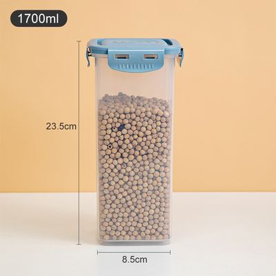 Imagen 2 del producto 4 Contenedor Alimentos frascos 1,7 Lt. Con Tapa 2449 Celeste.