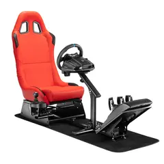 RACINGGAMES - Simulador Gamer Rojo Volante Thrustmaster Fanatec Logitech