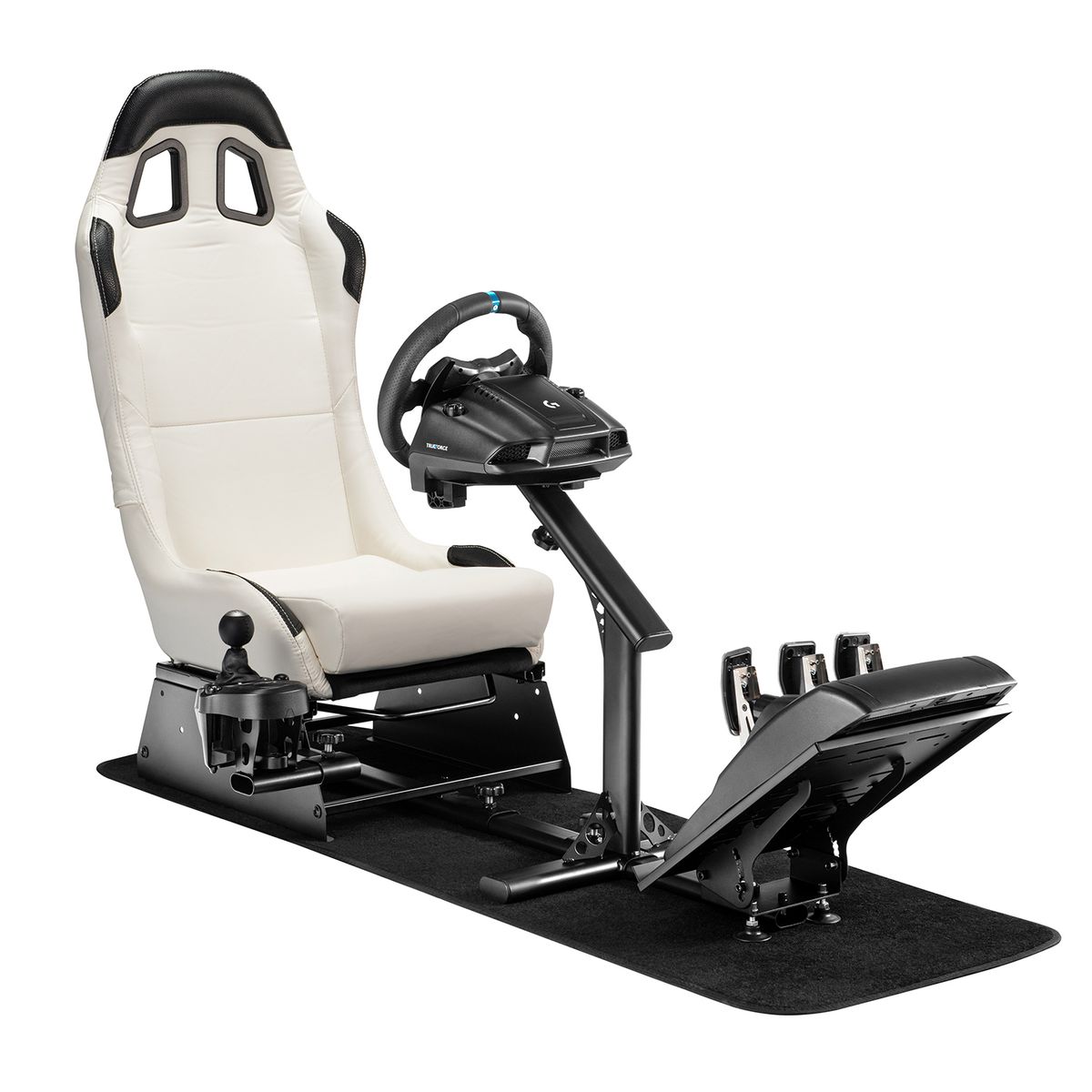 RACINGGAMES - Simulador Cockpit Blanco Logitech Thrustmaster Moza PXN