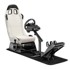 RACINGGAMES - Simulador Gamer Blanco Volante Thrustmaster Fanatec Logitech
