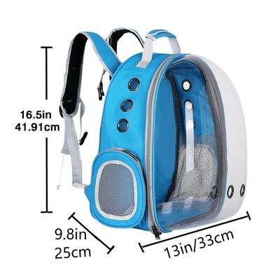 Imagen 2 del producto Mochila Transportadora De Gato Perro Mascotas Celeste