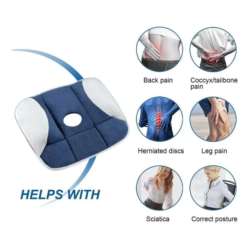 GENERICO - Cojín Ortopédico Para Silla Postura Comodo