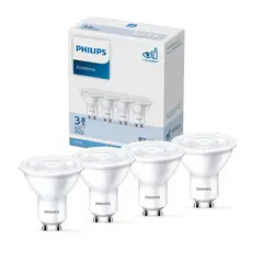 PHILIPS - Pack 4 Ampolletas LED EcoHome GU10 3.8W Luz Fria
