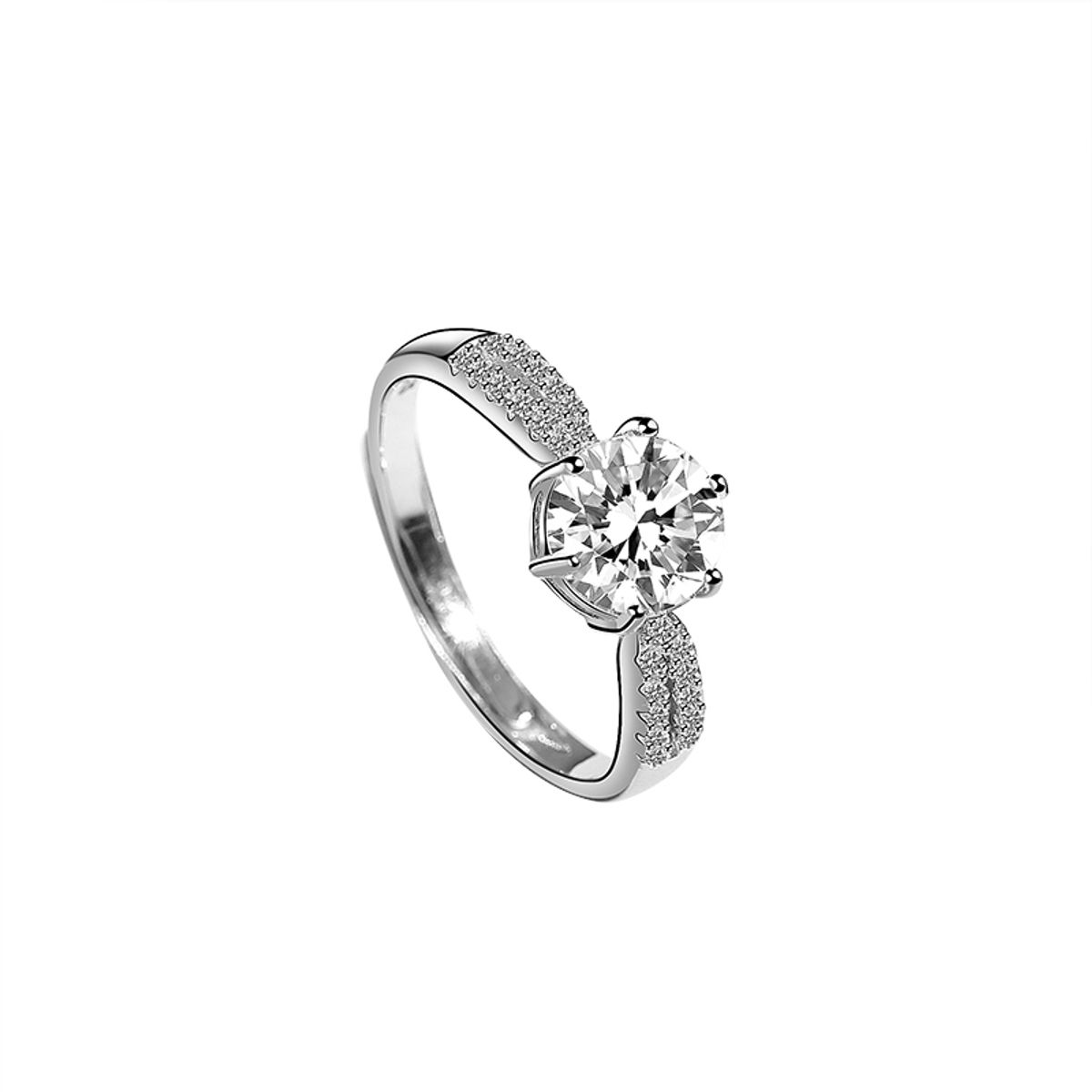 GENERICO - Anillo plata 925 ajustable ilusión regalo mujer elegante