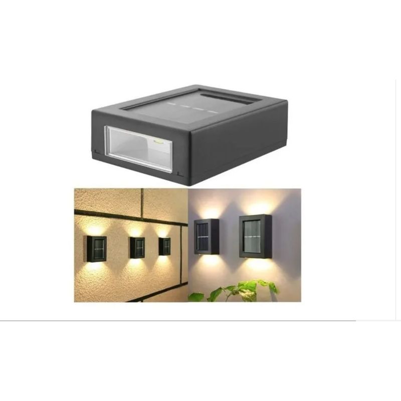 GENERICO - Foco Muro Aplique Led Solar Jardín Exterior Impermeable