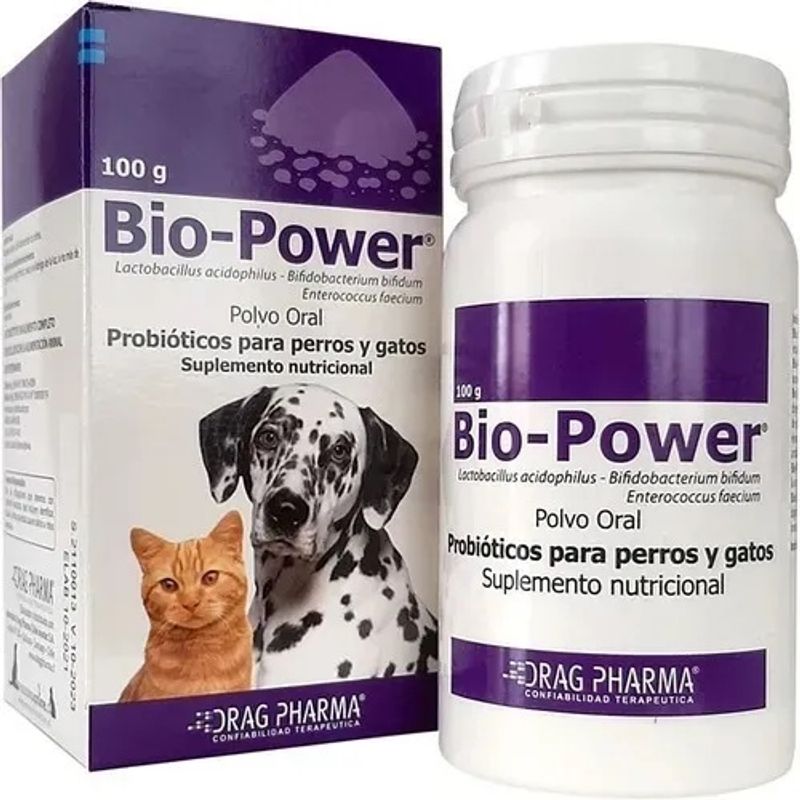 DRAG PHARMA - Bio-power 100g Suplemento Probiótico Perros Y Gatos