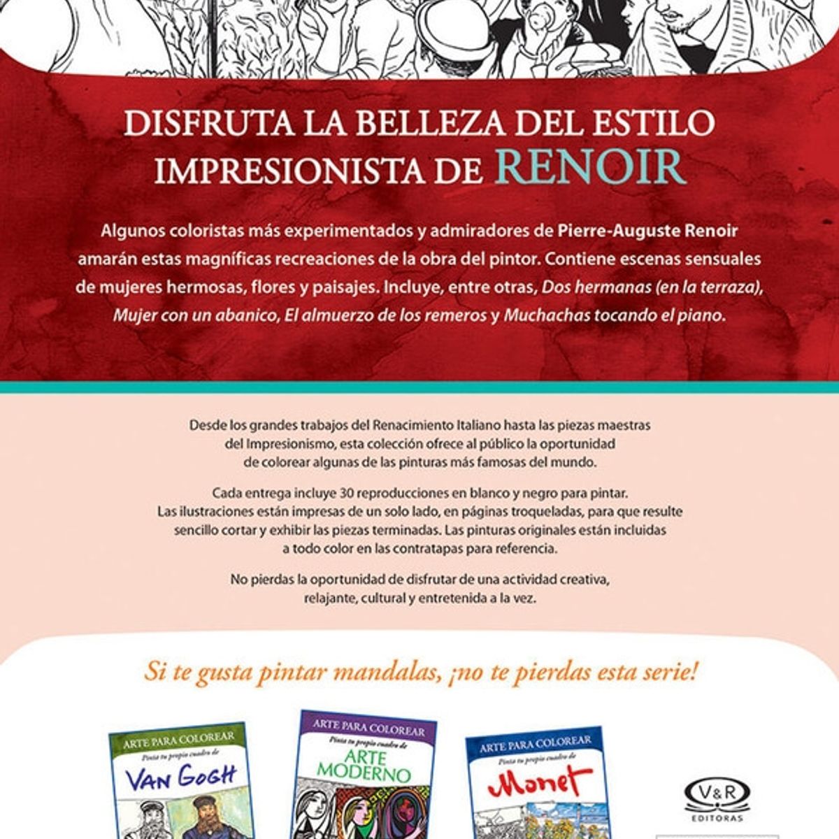 VERGARA Y RIBA - Arte Para Colorear. Pinta Tu Propio Cuadro De Renoir