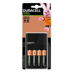 DURACELL - Pack 4 Pilas Recargables Aa + Cargador Pilas Aa/aaa