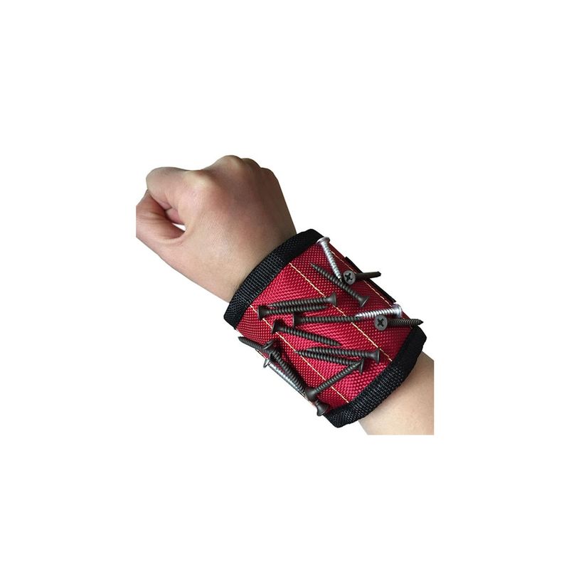 GENERICO - Pulsera Banda Muñeca Magnetica Velcro Tornillos Clavos GENERICO