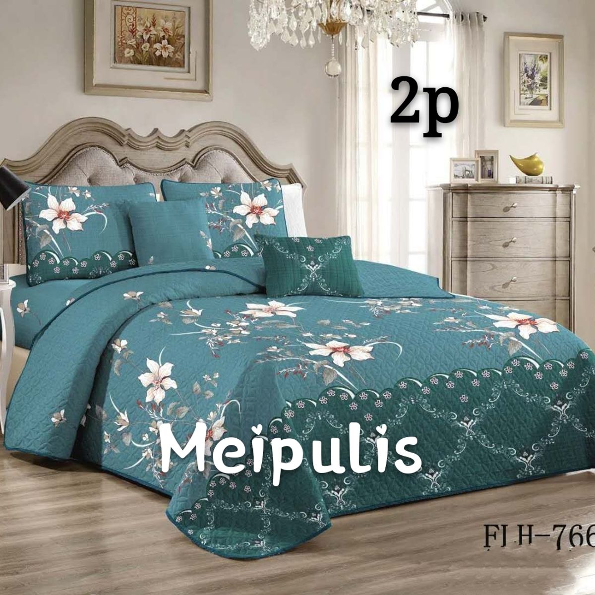 GENERICO - Cobertor Quilts de Verano 2 plazas Turquesa - 766