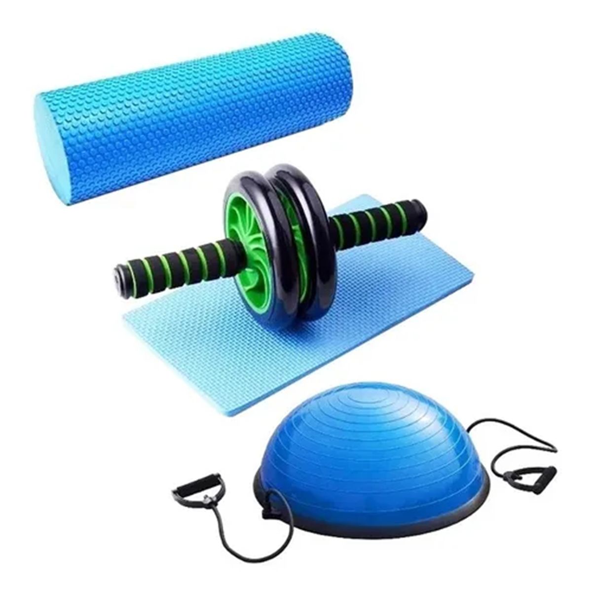 SDFIT - Bosu Con Manillas  Foam Roller  Rueda Abdominal