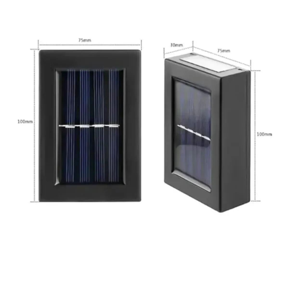 GENERICO - APLIQUE SOLAR LED PARA PARED EXTERIOR PACK 3 UNIDADES