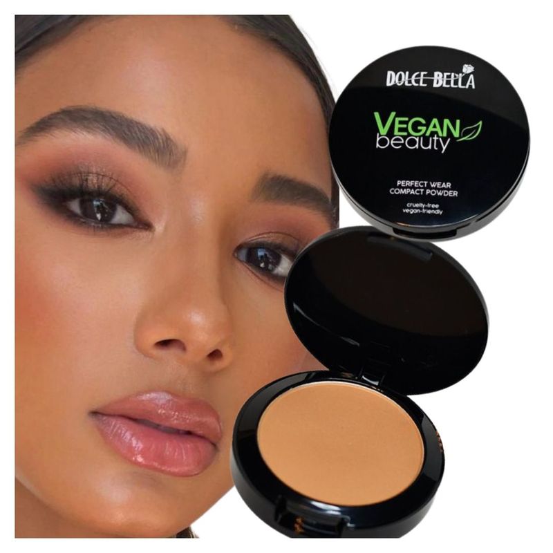 DOLCE BELLA - Polvo compacto VEGANO larga duracion con filtro solar