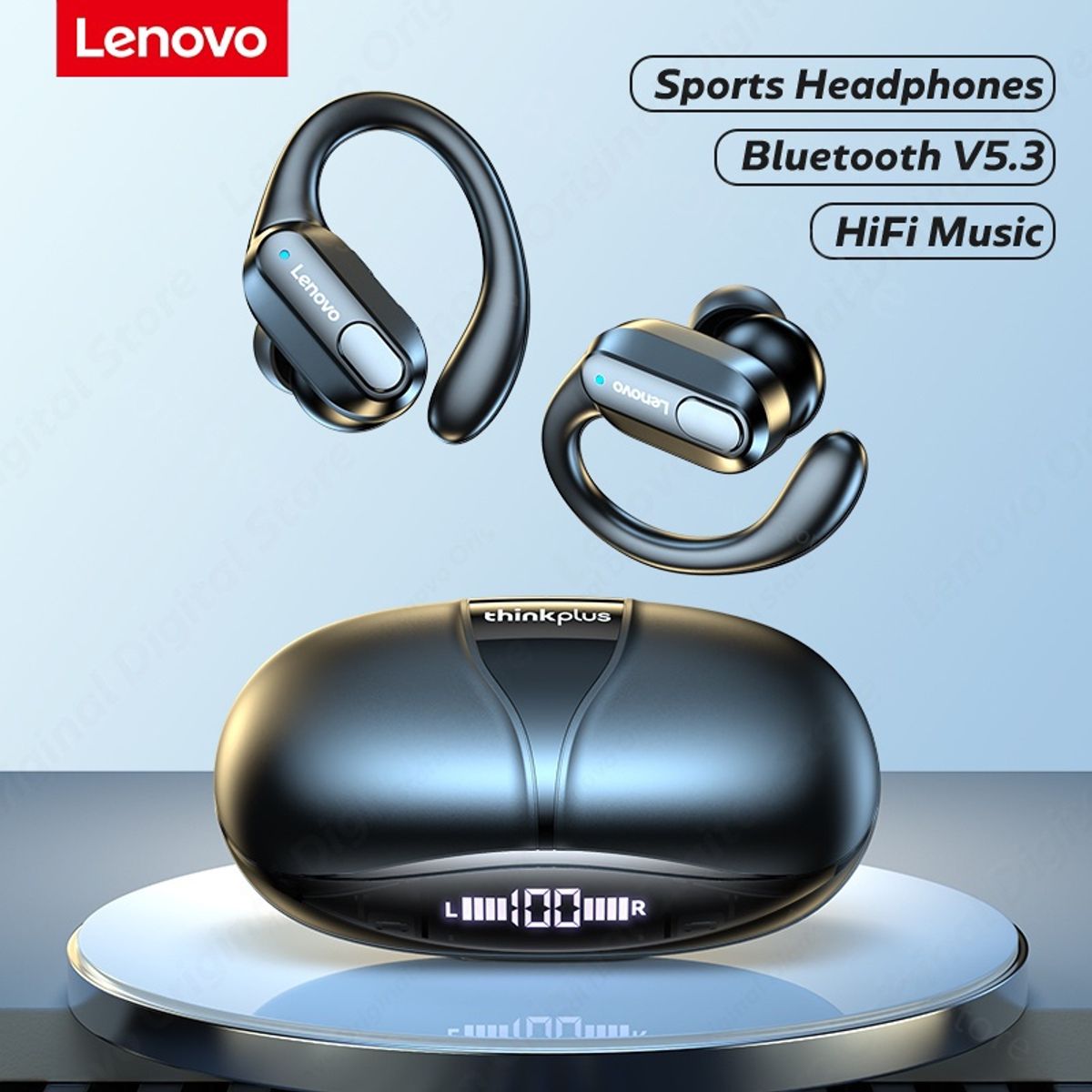 LENOVO - Audifonos Bluetooth Lenovo XT80 Negro