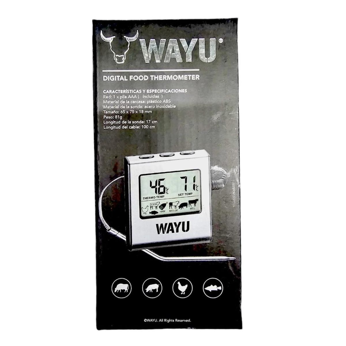WAYU - Termómetro Digital Para Carnes Wayu - Gris