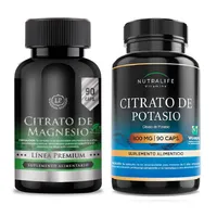 Citrato Magnesio Puro Zeo + Citrato Potasio Puro Lf 180 Caps 2x90