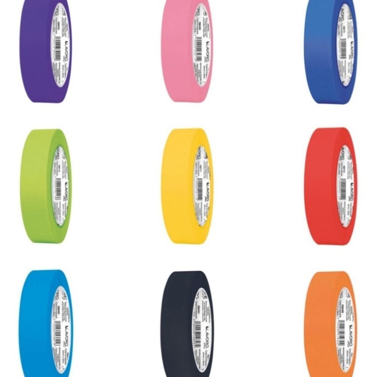 Cinta Enmascarar Masking Tape Color 24mmx20m 9 Colores, marca LAVORO - Foto Principal