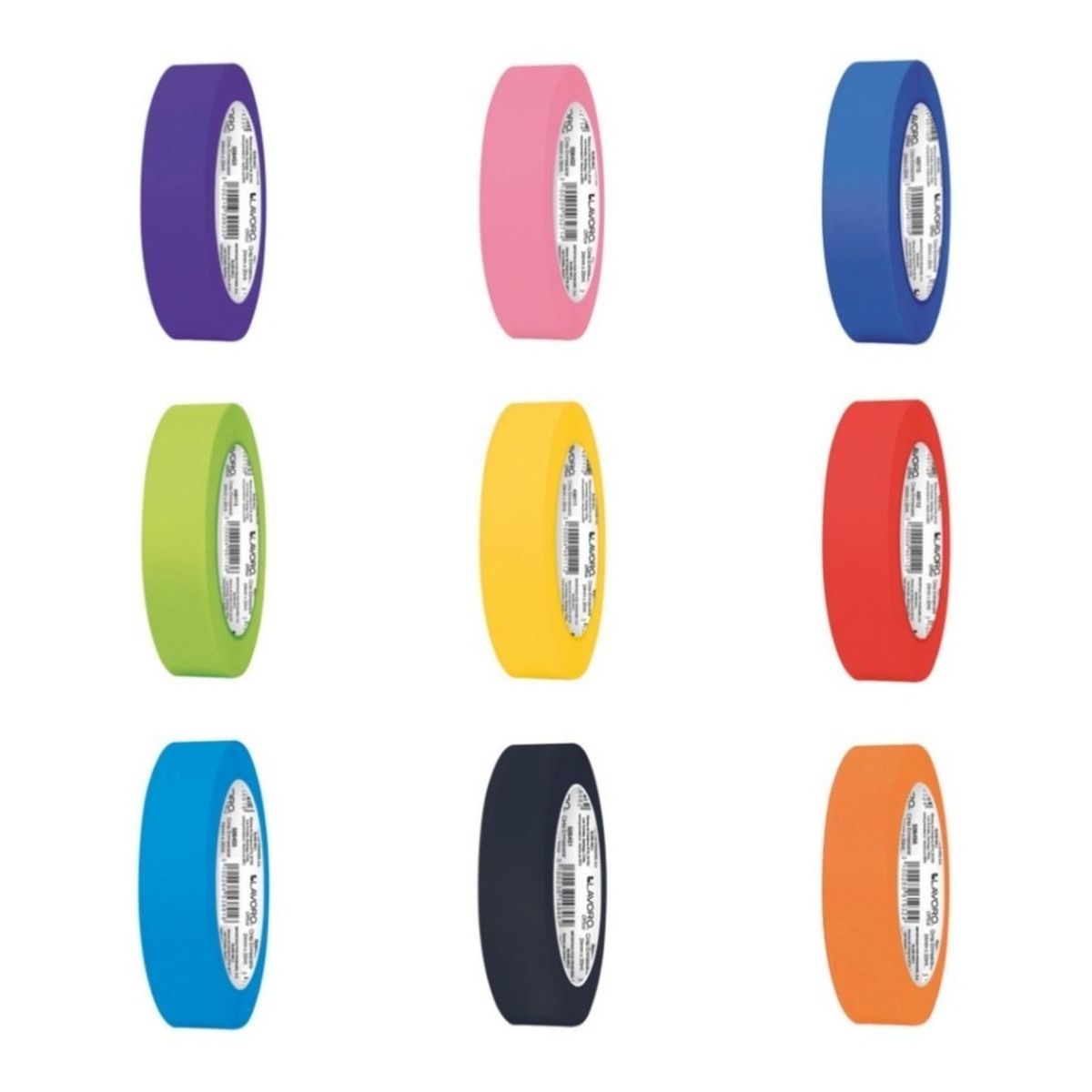Cinta Enmascarar Masking Tape Color 24mmx20m 9 Colores, marca LAVORO - Foto Principal
