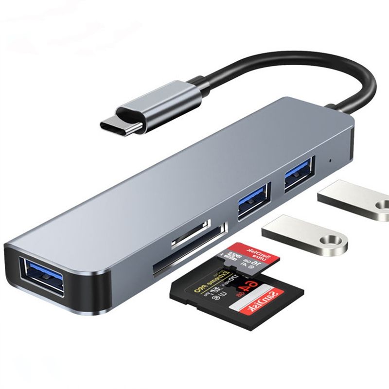 KUANGYE - Hub Adaptador Usb Tipo C 5 En 1 Para Mac Macbook Windows
