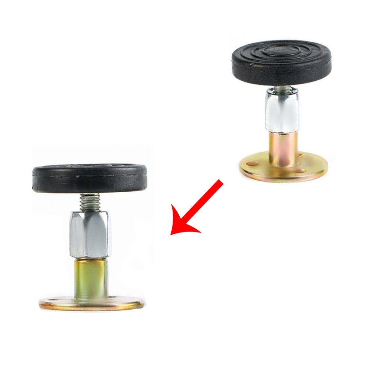 KUANGYE - Tope Cama Pared Mueble Ajustable Antivibración Mediano 1 Uni