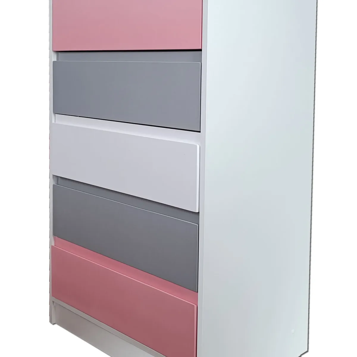 DECORACION CREATIVA - Cajonera 5 C Rosado Gris Minimal