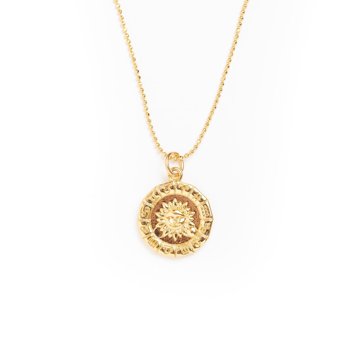 MANIFESTO - Cadena de pelotitas de 45 centímetros con colgante Zodiaco