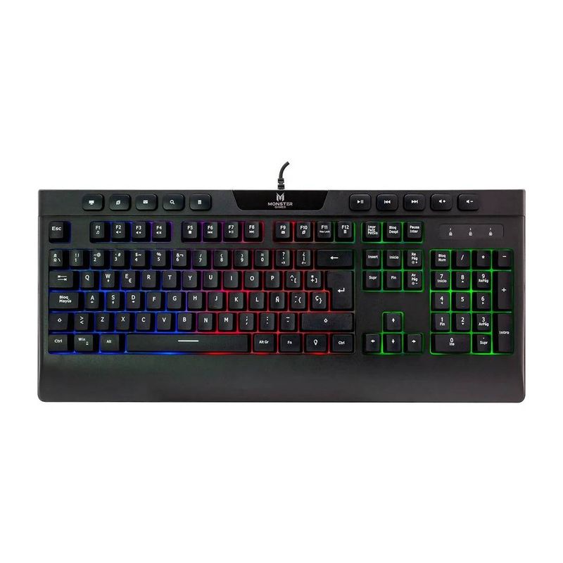 MONSTER GAMES - Teclado Gamer Monster Games Inception Membrana USB
