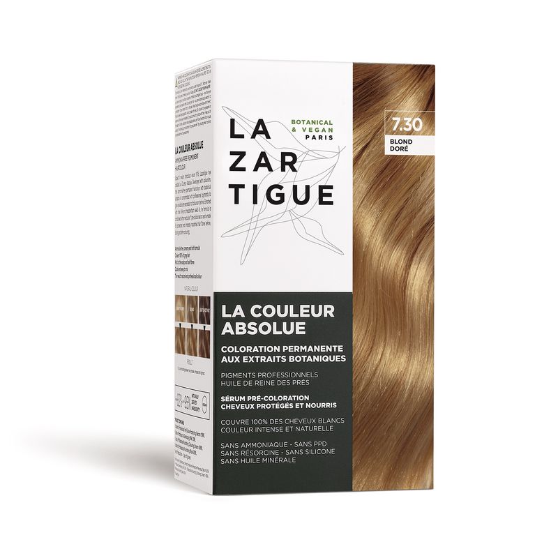 LAZARTIGUE - LA COULEUR ABSOLUE 7.30 RUBIO DORADO Coloración permanente con oxidante, sin amoniaco