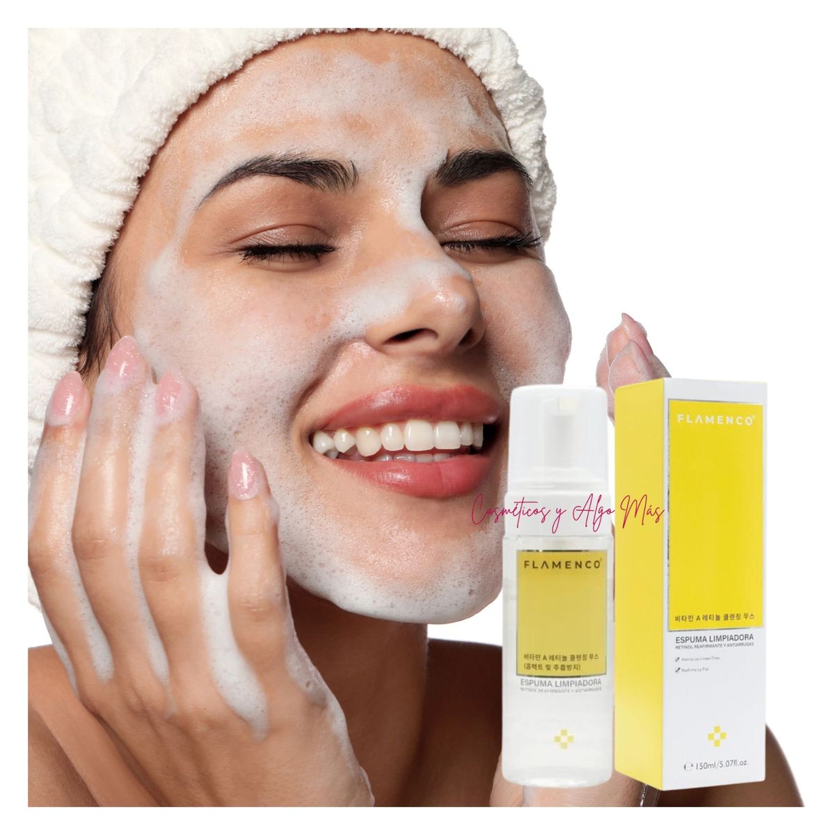 FLAMENCO - Espuma facial limpiadora Y REAFIRMANTE con RETINOL
